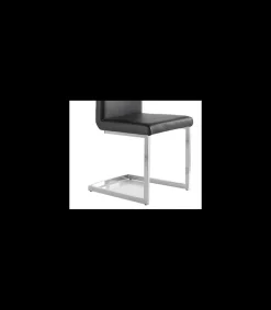 Pack de 4 sillas modelo Patricia acabado polipiel negro, 45 x 59 x 97/48 cm (largo x ancho x alto)