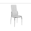 Pack de 4 sillas modelo Petra acabado en polipiel blanco, 46 x 54 x 101/48 cm (largo x ancho x alto)