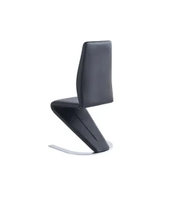Pack de 2 sillas modelo Qatar tapizadas en simil piel negro, 40.5cm(ancho ) 96cm(altura) 58cm(fondo)