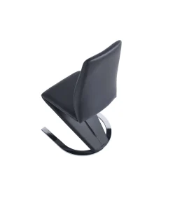 Pack de 2 sillas modelo Qatar tapizadas en simil piel negro, 40.5cm(ancho ) 96cm(altura) 58cm(fondo)