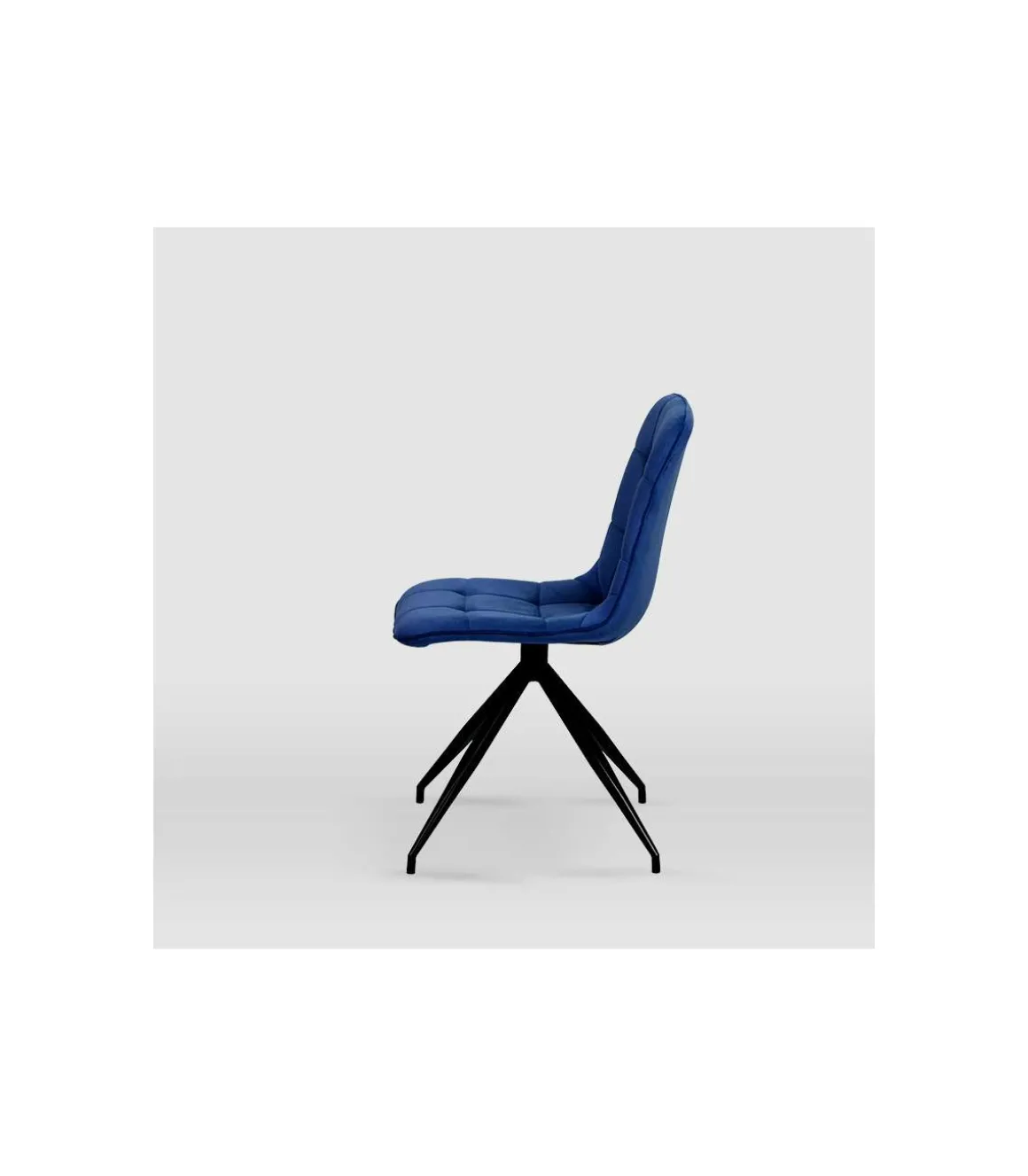 Pack de 2 sillas modelo Rosemary tapizadas en terciopelo azul índigo, 46cm(ancho ) 88cm(altura) 57cm(fondo)