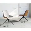 Pack de 2 sillas modelo SABINA acabado beige/marrón, 48 x 62 x 87 cm (largo x ancho x alto)