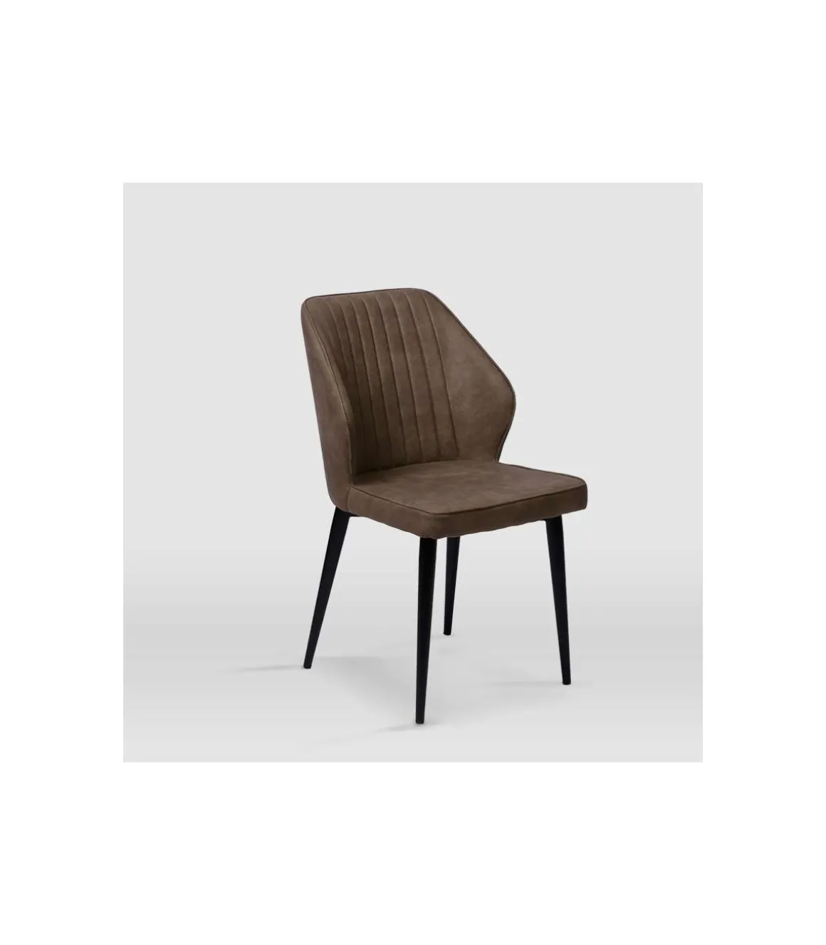 Pack de 4 sillas modelo Triana tapizadas en microfibra visón, 49cm(ancho ) 84cm(altura) 61cm(fondo)