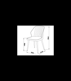 Pack de 4 sillas modelo Triana tapizadas en microfibra visón, 49cm(ancho ) 84cm(altura) 61cm(fondo)