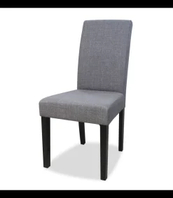 Pack de 2 sillas modelo Villalba tapizadas en textil gris, 99cm(alto) 47cm(ancho) 60cm(largo)