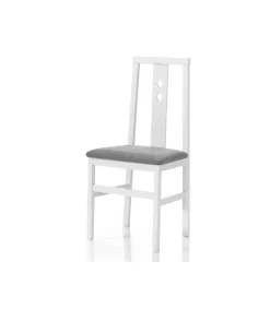 Pack de 4 sillas Motril en madera de haya color blanco. 95 cm(alto), 41,5 cm(ancho), 38,6 cm(fondo)