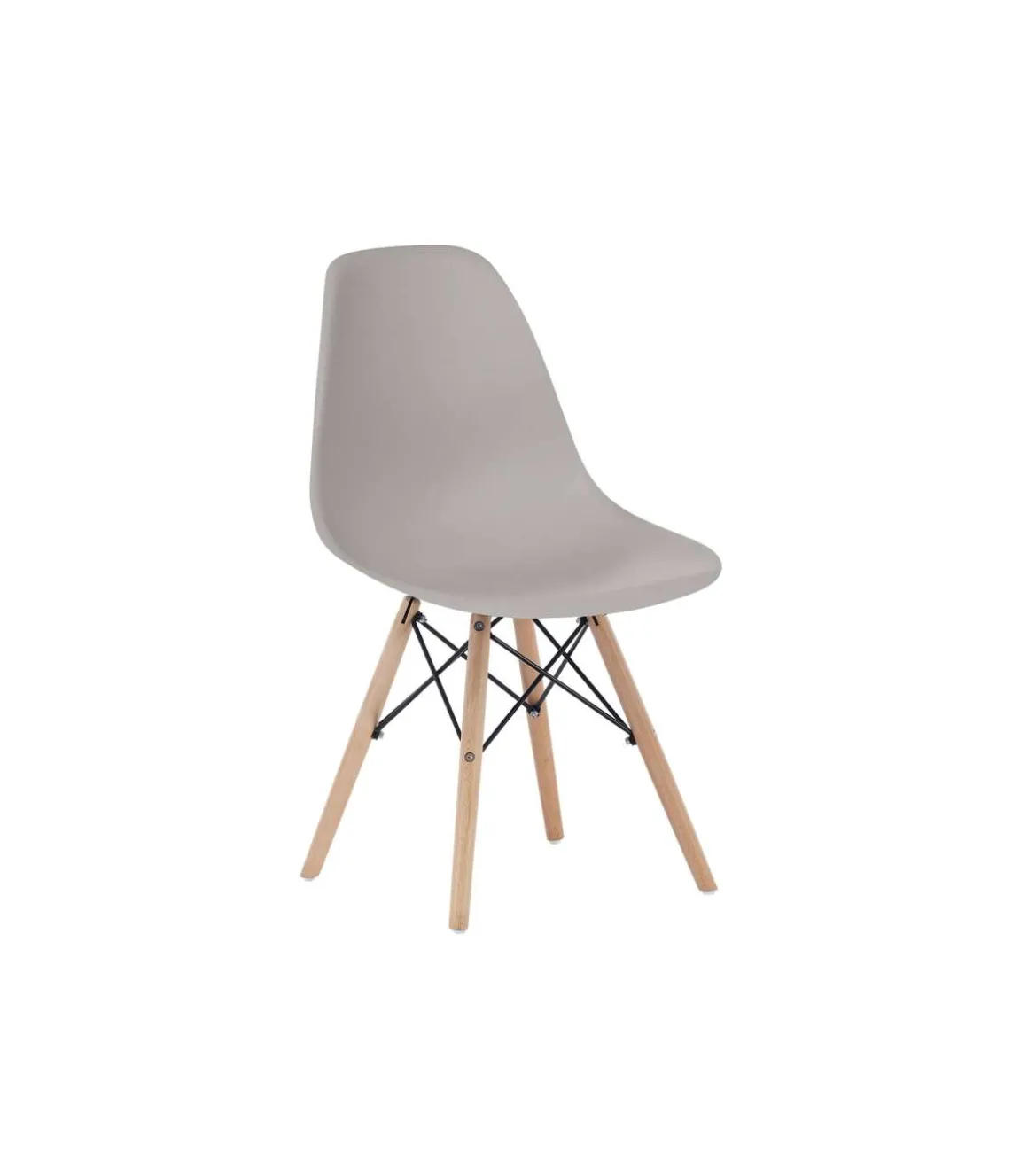 Pack de 4 sillas para cocina o comedor Paris acabado gris, 82 cm(alto)46 cm(ancho)51 cm(largo)
