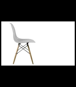 Pack de 4 sillas para cocina o comedor Paris acabado gris, 82 cm(alto)46 cm(ancho)51 cm(largo)