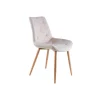 Pack de 4 sillas para cocina o comedor Marlene tapizado textil beige/roble, 85 cm(alto)53 cm(ancho)61 cm(largo)
