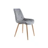 Pack de 4 sillas para cocina o comedor Marlene tapizado textil gris/roble, 85 cm(alto)53 cm(ancho)61 cm(largo)