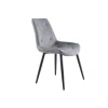 Pack de 4 sillas para cocina o comedor Marlene tapizado textil gris/negro, 85 cm(alto)53 cm(ancho)61 cm(largo)