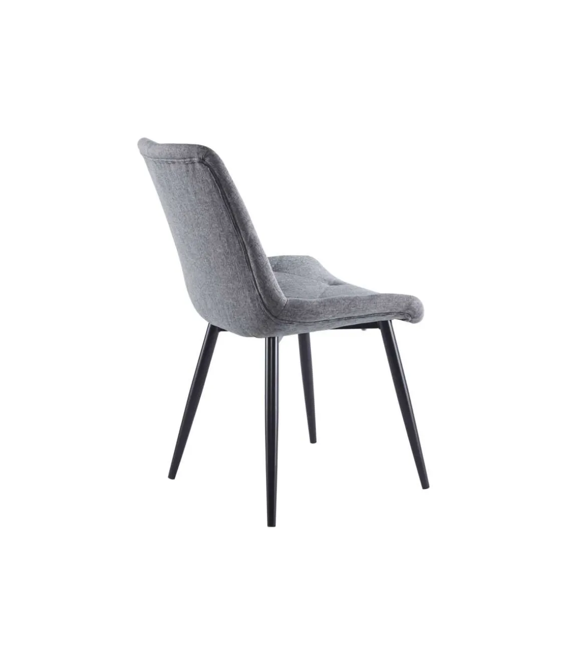 Pack de 4 sillas para cocina o comedor Marlene tapizado textil gris/negro, 85 cm(alto)53 cm(ancho)61 cm(largo)