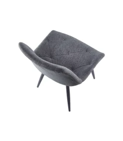 Pack de 4 sillas para cocina o comedor Marlene tapizado textil gris/negro, 85 cm(alto)53 cm(ancho)61 cm(largo)