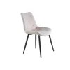Pack de 4 sillas para cocina o comedor Marlene tapizado textil beige/negro, 85 cm(alto)53 cm(ancho)61 cm(largo)