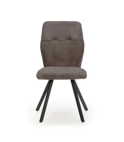 Pack de 4 sillas para cocina o comedor Marcos tapizado textil gris oscuro, 89cm(alto) 47cm(ancho) 60cm(fondo)