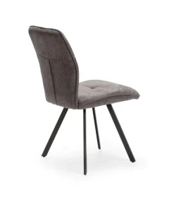 Pack de 4 sillas para cocina o comedor Marcos tapizado textil gris oscuro, 89cm(alto) 47cm(ancho) 60cm(fondo)