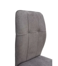 Pack de 4 sillas para cocina o comedor Marcos tapizado textil gris oscuro, 89cm(alto) 47cm(ancho) 60cm(fondo)
