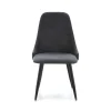 Pack de 4 sillas para cocina o comedor Izan tapizado textil gris oscuro, 91cm(alto) 50cm(ancho) 57cm(fondo)