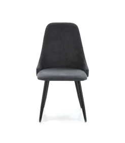 Pack de 4 sillas para cocina o comedor Izan tapizado textil gris oscuro, 91cm(alto) 50cm(ancho) 57cm(fondo)