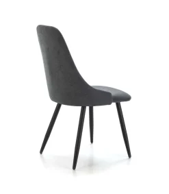 Pack de 4 sillas para cocina o comedor Izan tapizado textil gris oscuro, 91cm(alto) 50cm(ancho) 57cm(fondo)