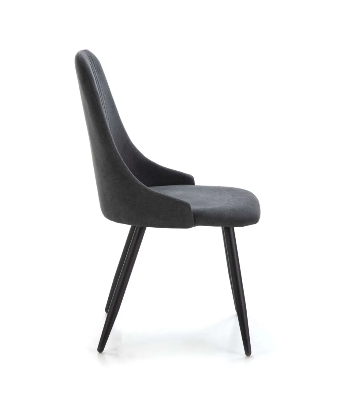 Pack de 4 sillas para cocina o comedor Izan tapizado textil gris oscuro, 91cm(alto) 50cm(ancho) 57cm(fondo)