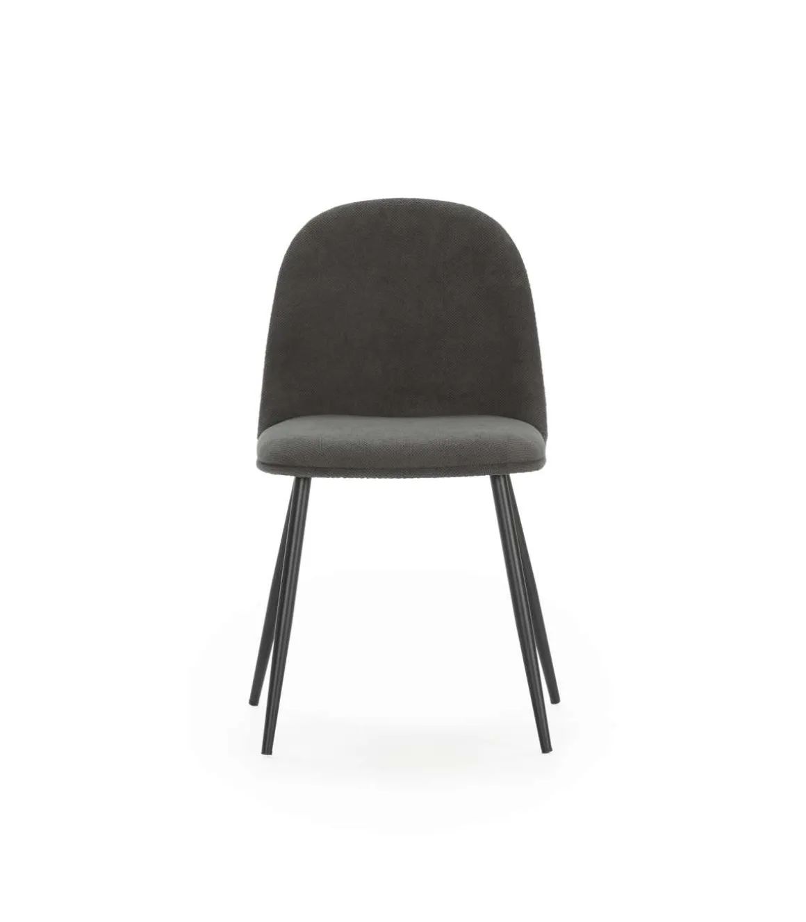 Pack de 4 sillas para cocina o comedor Dalila tapizado textil gris oscuro, 48/80cm(alto) 49.5cm(ancho) 52cm(fondo)