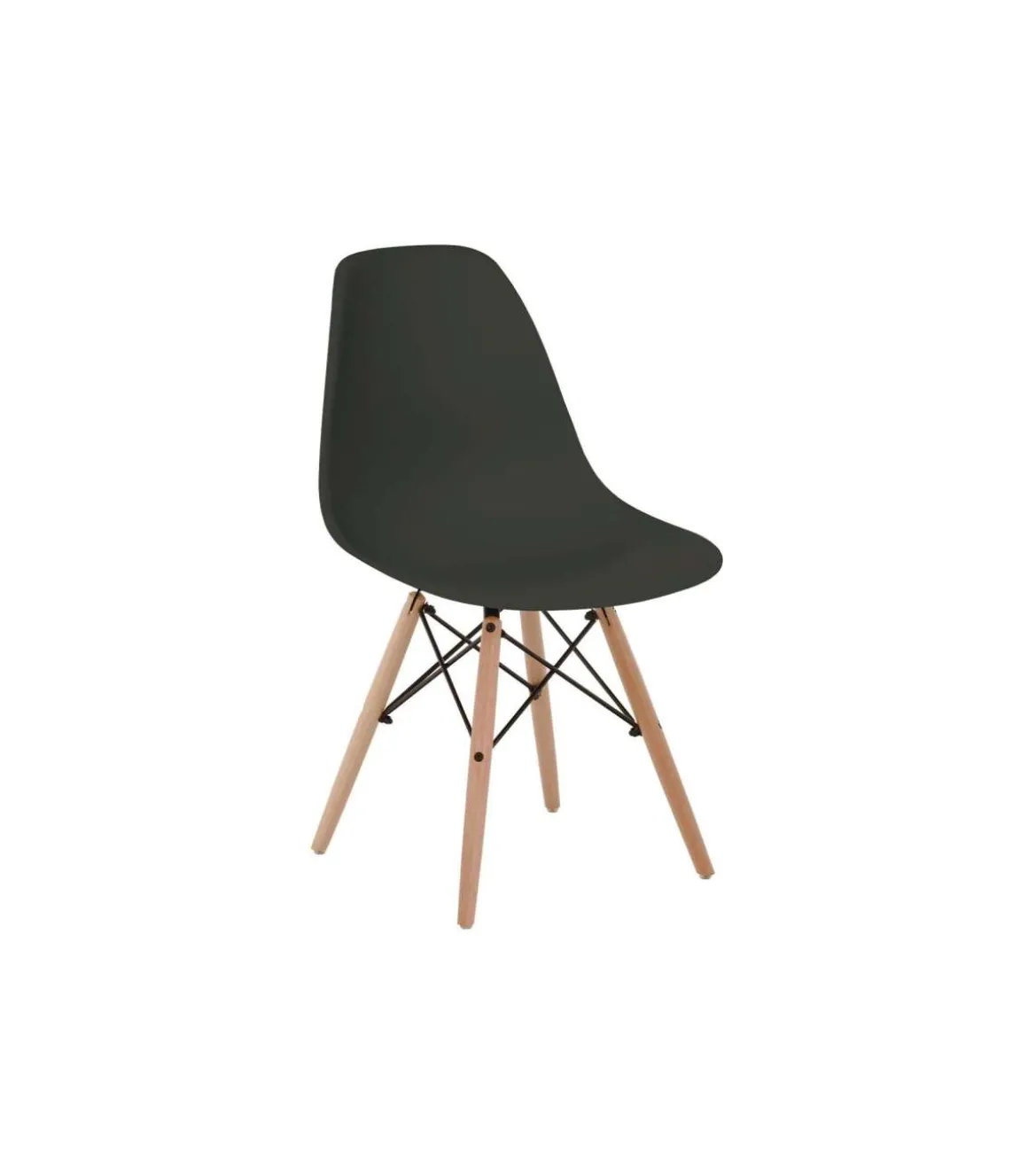 Pack de 4 sillas para cocina o comedor Paris acabado negro, 82 cm(alto)46 cm(ancho)51 cm(largo)