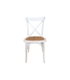 Pack de 2 sillas Provenza acabado blanco/rattan, 48cm(ancho) 89cm(altura) 52cm(fondo)