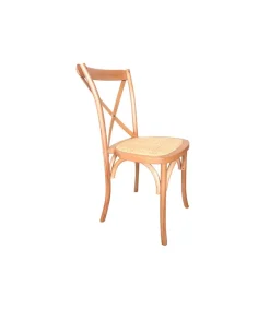Pack de 2 sillas Provenza acabado natural claro/rattan, 48cm(ancho) 89cm(altura) 52cm(fondo)