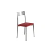 Pack de 4 sillas Rocío tapizado en polipiel rojo, 41 x 47 x 86 cm (largo x ancho x alto)