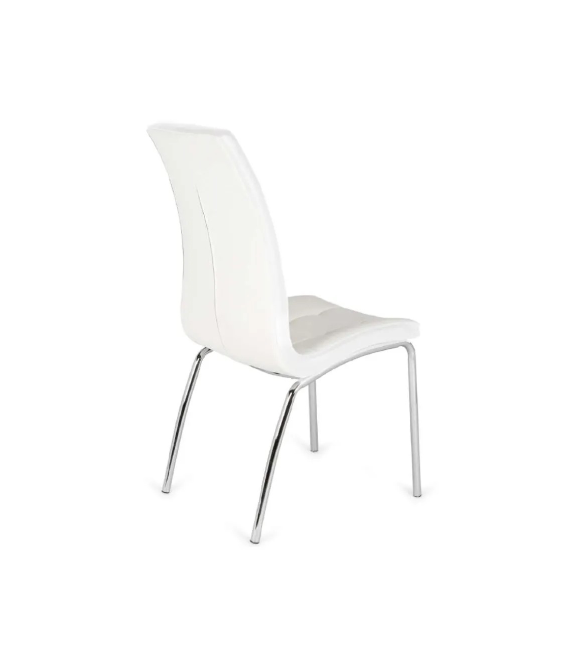 Pack de 4 sillas San Sebastián tapizado en polipiel blanco. 42 cm(ancho ) 96 cm(altura) 55 cm(fondo)