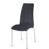 Pack de 4 sillas San Sebastián tapizada en tejido velvet negro. 96 cm (alto) 42 cm (ancho) 55 cm (fondo)
