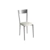 Pack de 4 sillas tapizado en polipiel blanco, 86cm(alto) 40cm(ancho) 47cm(largo)