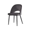 Pack de 4 sillas Teruel tela velvet en gris oscuro. 89 cm (alto) 48 cm (ancho) 48 cm (fondo)