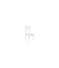 Pack de 4 sillas Tiffany para salón, cocina o terraza acabado blanco, 88.5cm(alto) 38.5cm(ancho) 46.5cm(fondo).