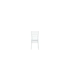 Pack de 4 sillas Tiffany para salón, cocina o terraza acabado blanco, 88.5cm(alto) 38.5cm(ancho) 46.5cm(fondo).