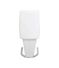 Pack de 2 sillas Unique tapizadas en tejido PU blanco, 100cm(alto) 43cm(ancho) 62cm(largo)