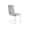 Pack de 4 sillas Vanity para Salon o Cocina, tapizado gris, 93 cm(alto)45 cm(ancho)58 cm(fondo).