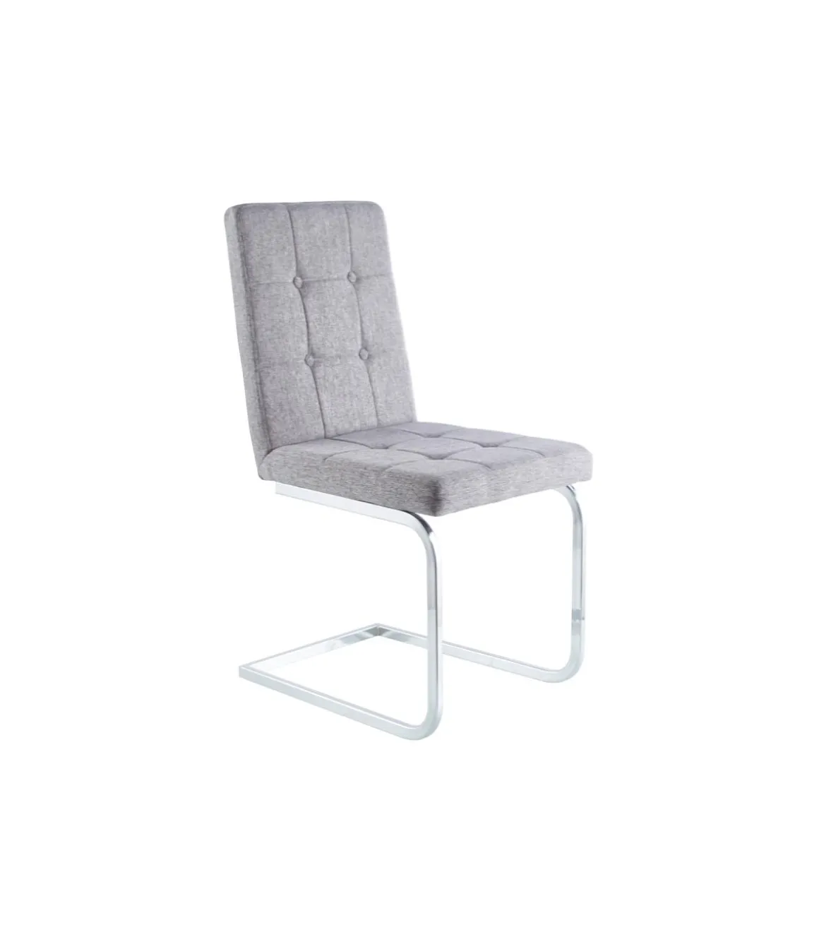 Pack de 4 sillas Vanity para Salon o Cocina, tapizado gris, 93 cm(alto)45 cm(ancho)58 cm(fondo).