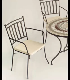 Pack de 2 sillones acero Shifa-3BR negro apilable con cojín 90 cm(alto) 54 cm(ancho)54 cm(fondo)