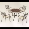 Pack de 4 sillones acero Shifa-3BR negro apilable con cojín 90 cm(alto) 54 cm(ancho)54 cm(fondo)
