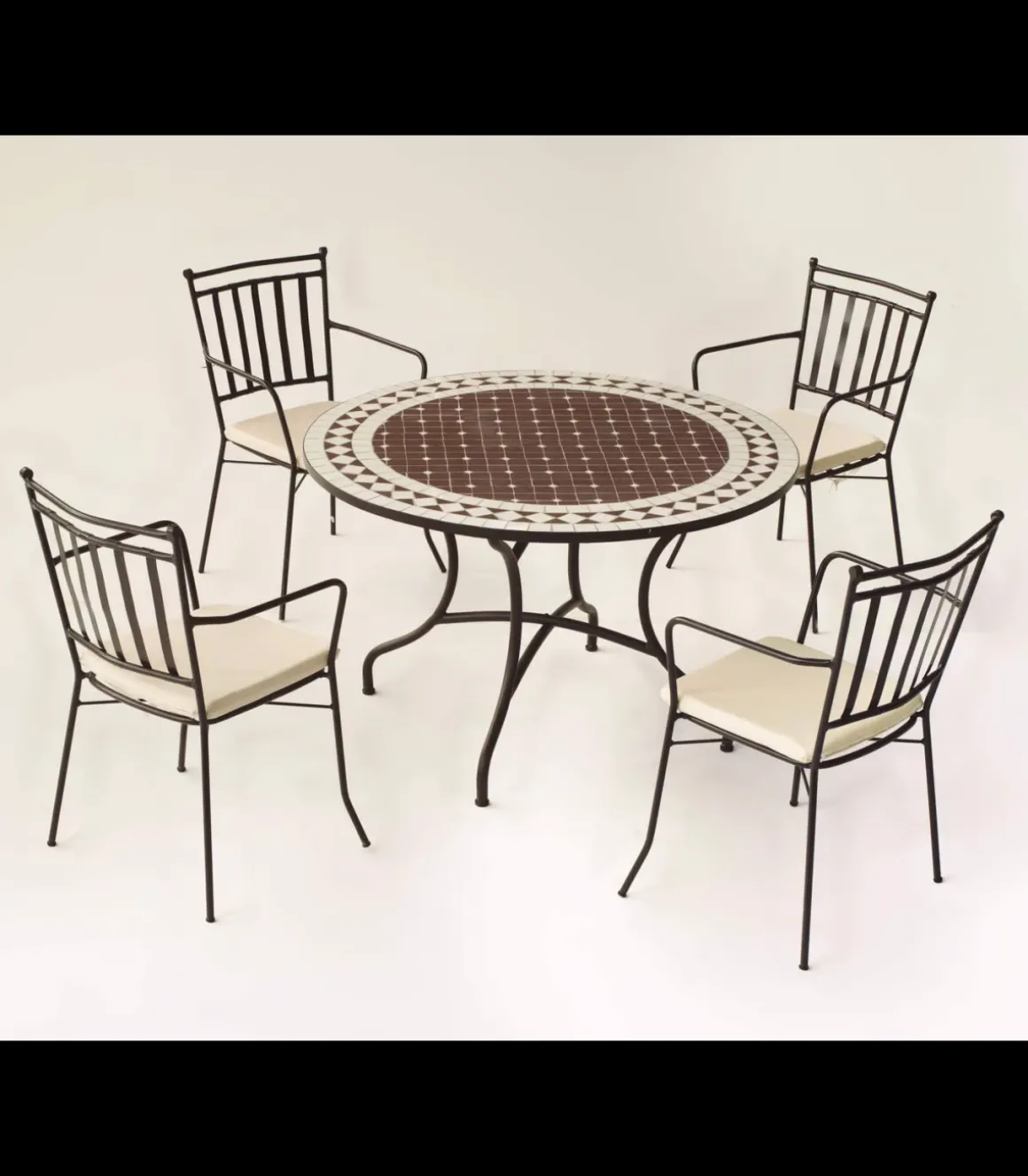 Pack de 4 sillones acero Shifa-3BR negro apilable con cojín 90 cm(alto) 54 cm(ancho)54 cm(fondo)