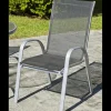 Pack de 4 sillones apilables acero/textilen Seul-3. 94 cm(alto) 54 cm(ancho)84 cm(fondo)