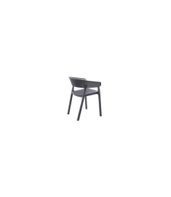 Pack de 4 sillones Bari para salón, cocina o terraza acabado gris antracita, 73.5cm(alto) 54cm(ancho) 50.5cm(fondo).
