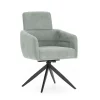 Pack de 2 sillones giratorios modelo Maggie tapizado textil turquesa, 93cm(alto) 58cm(ancho) 63cm(largo)