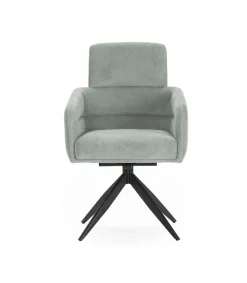 Pack de 2 sillones giratorios modelo Maggie tapizado textil turquesa, 93cm(alto) 58cm(ancho) 63cm(largo)