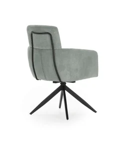 Pack de 2 sillones giratorios modelo Maggie tapizado textil turquesa, 93cm(alto) 58cm(ancho) 63cm(largo)