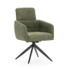 Pack de 2 sillones giratorios modelo Maggie tapizado textil verde, 93cm(alto) 58cm(ancho) 63cm(largo)