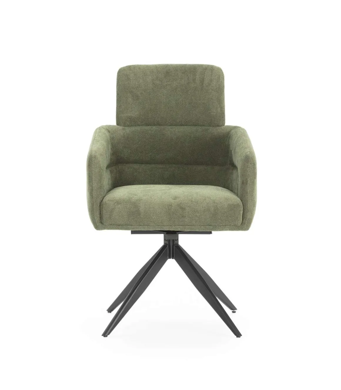 Pack de 2 sillones giratorios modelo Maggie tapizado textil verde, 93cm(alto) 58cm(ancho) 63cm(largo)