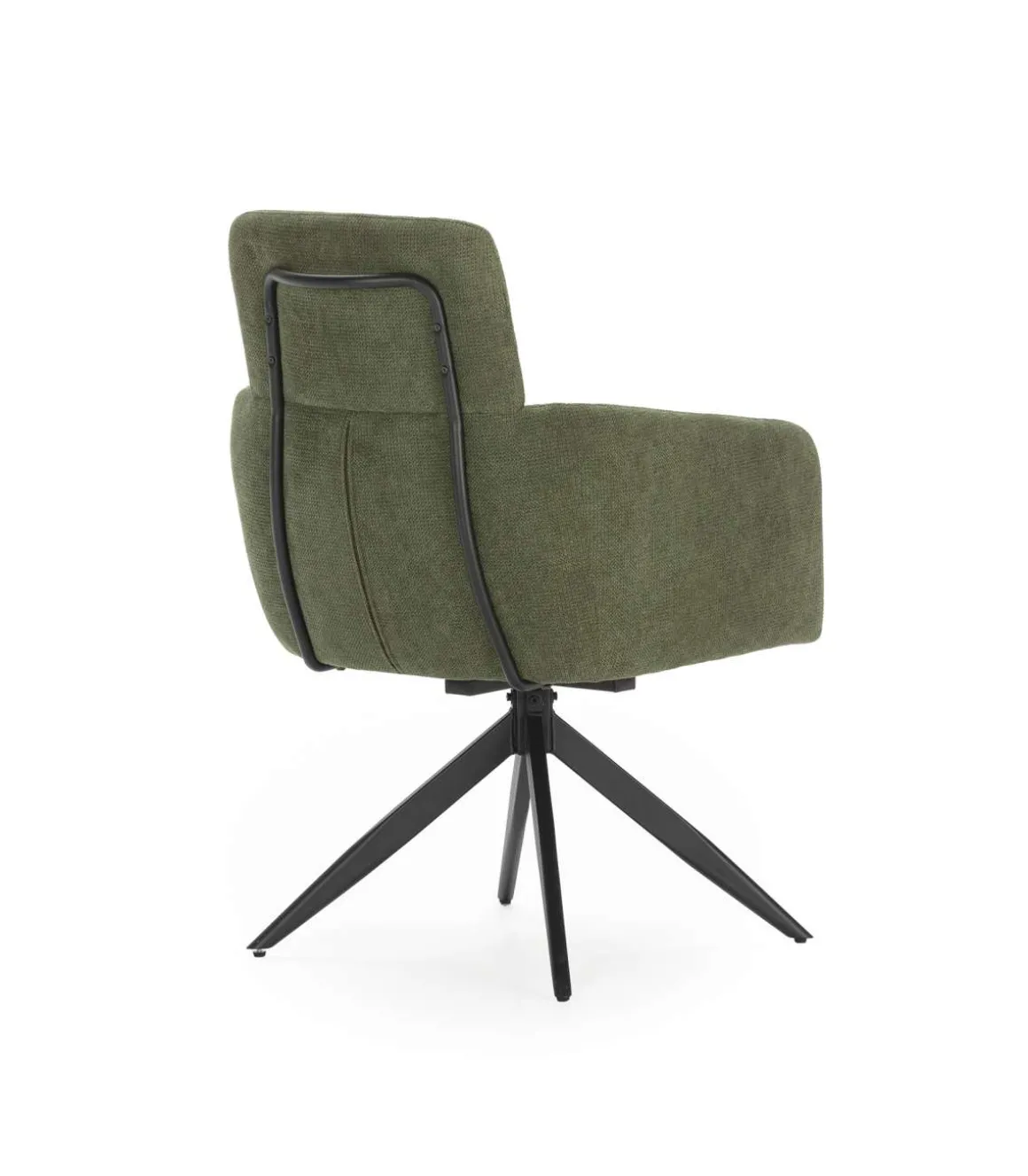 Pack de 2 sillones giratorios modelo Maggie tapizado textil verde, 93cm(alto) 58cm(ancho) 63cm(largo)